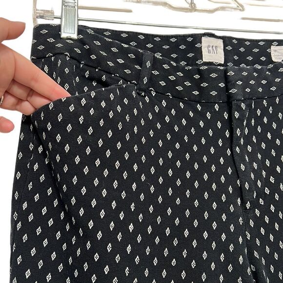 GAP Signature Skinny Ankle Pants Woman's Size 10 Black White Diamond Print - Picture 3 of 10